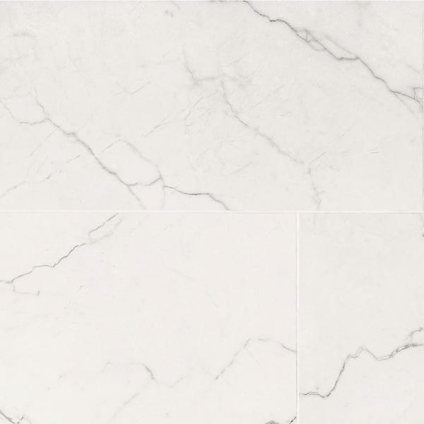 MSI Brighton Grey 24 in. x 48 in. Polished Porcelain Marble Look Floor and Wall Tile (27 cases/432 sq. ft./pallet)