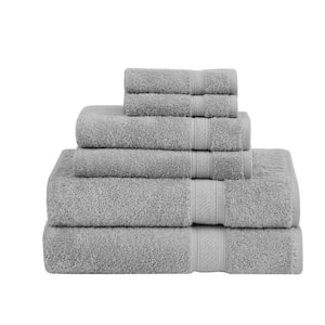 6-Piece Taupe/Black Luxury Quick Dry 100% Cotton Bath Towel Set 250932DDB -  The Home Depot