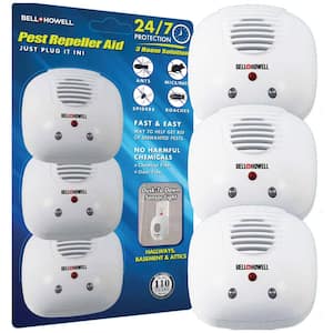 Ultra-Sonic Pest Repeller with AC Outlet and Night Light (3-Pack)