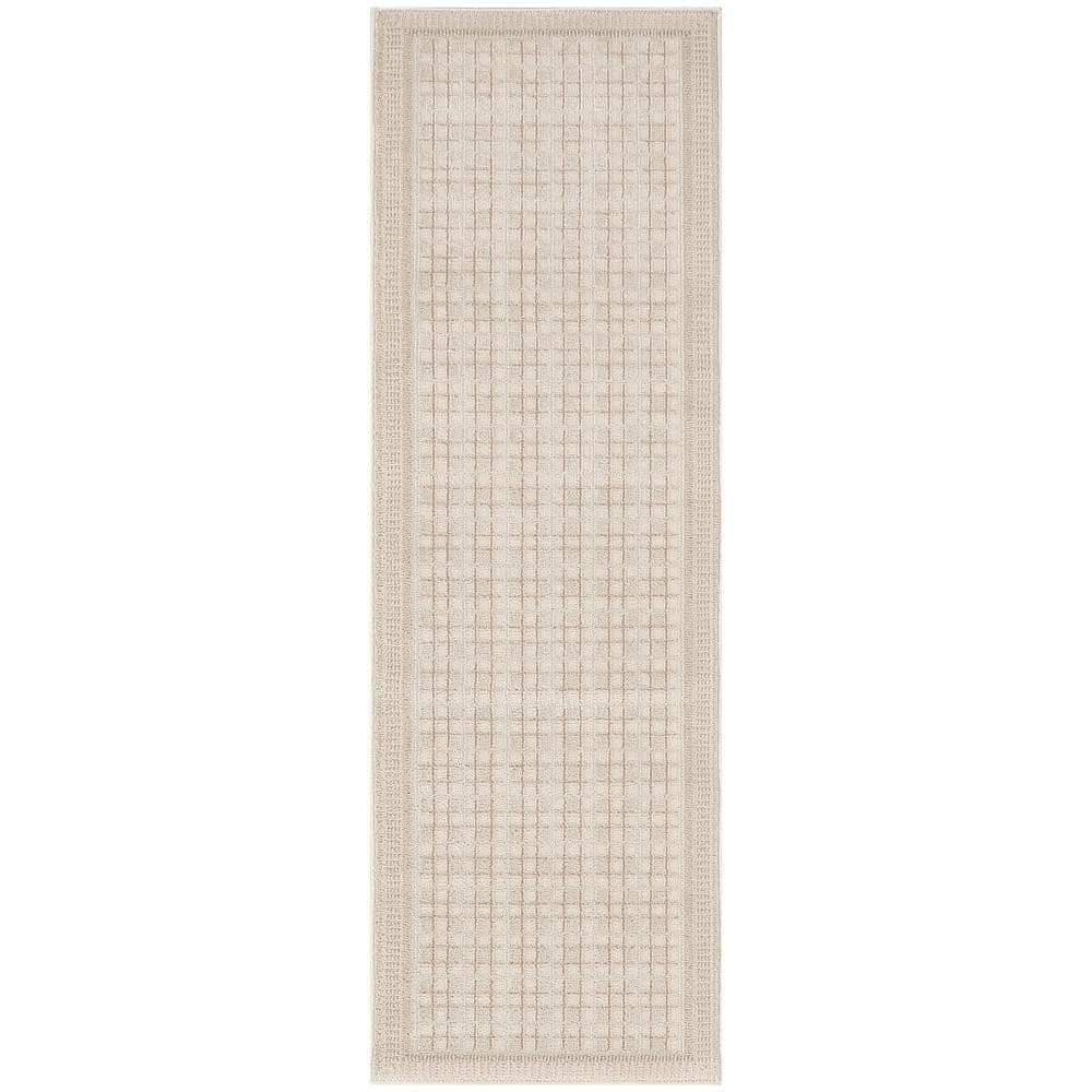 Nordic Ivory 2 ft. x 6 ft. Geometric Contemporary Runner Area Rug price history on PriceWatchPro