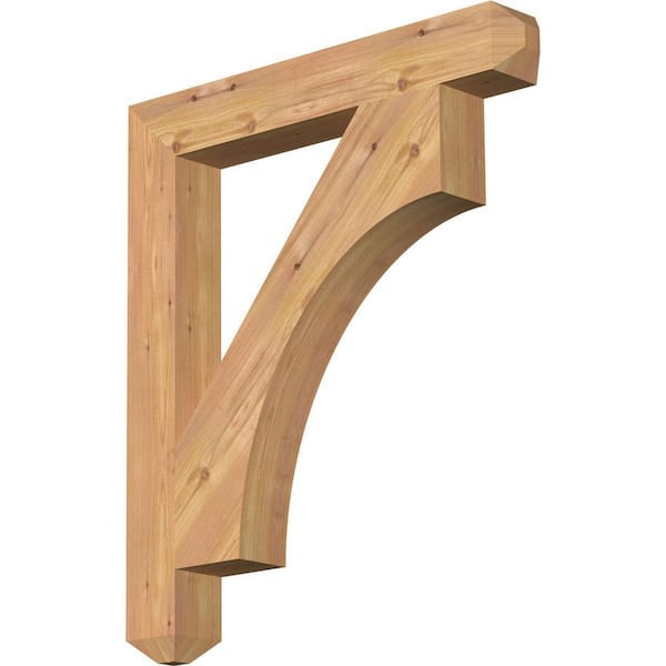 Ekena Millwork 3.5 in. x 30 in. x 26 in. Western Red Cedar Westlake Craftsman Smooth Bracket