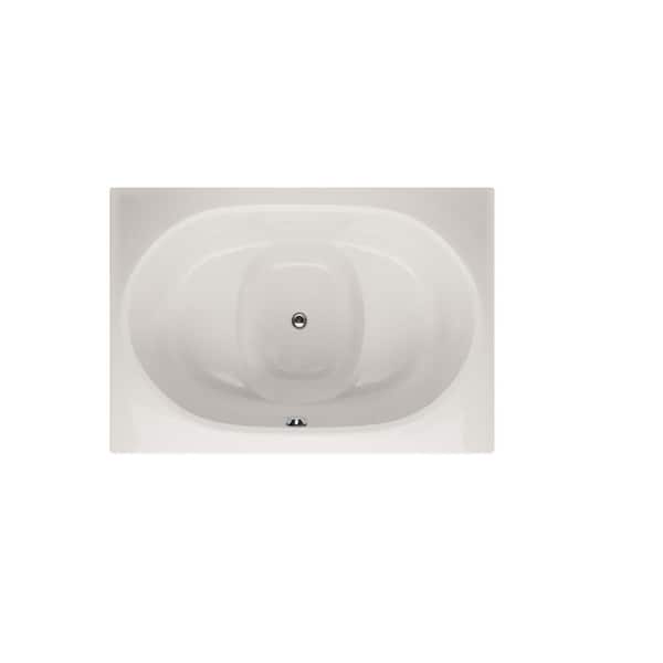 Hydro Systems Fuji 60 in. x 40 in. Rectangular Japanese Soaking Whirlpool Bathtub with Center Drain in White