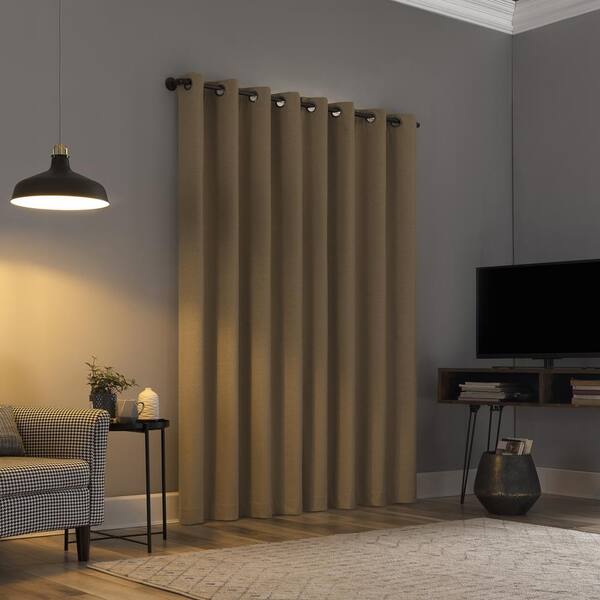 Sun Zero Channing Soft Gold Polyester Solid 50 in. W x 84 in Sun Zero Channing Soft Gold Polyester Solid 50 in. W x 84 in
