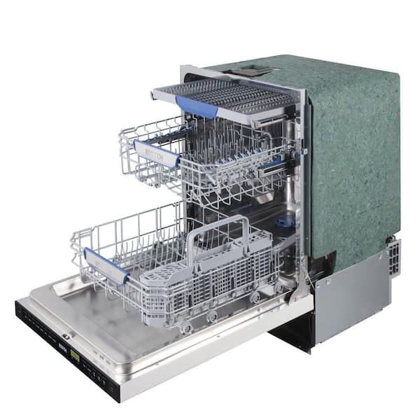 24-in. Top control Tall Tub Built-In Dishwasher with 3rd Rack in Stainless Steel with 47dBA, White Door, ENERGY STAR