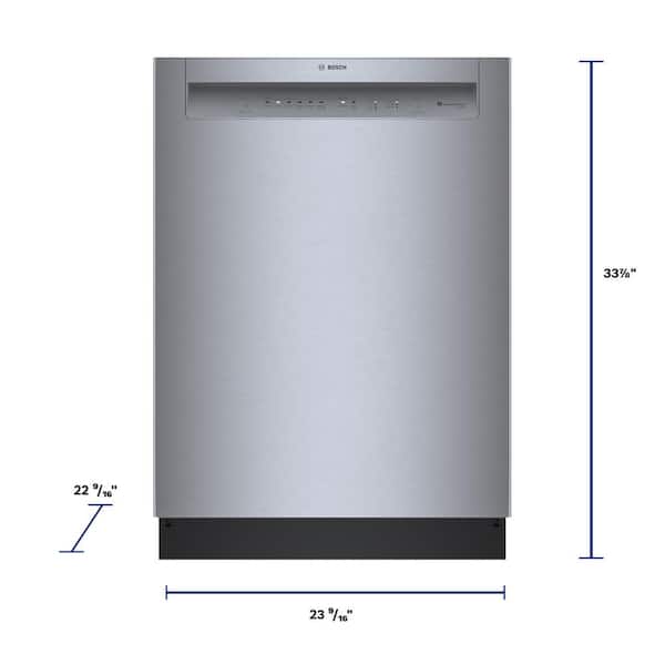 Bosch 100 Series PureDry 50-Decibel Front Control 24-in Built-In Dishwasher (Fingerprint-Resistant Stainless Steel) ENERGY STAR