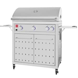 Premium 4-Burner Propane Gas Grill in Stainless Steel