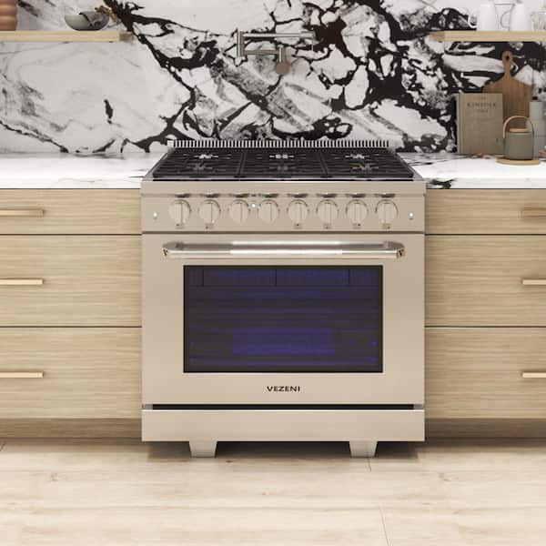 Randolph Collection 30 in. 4 Burners Freestanding Gas Range in Stainless Steel