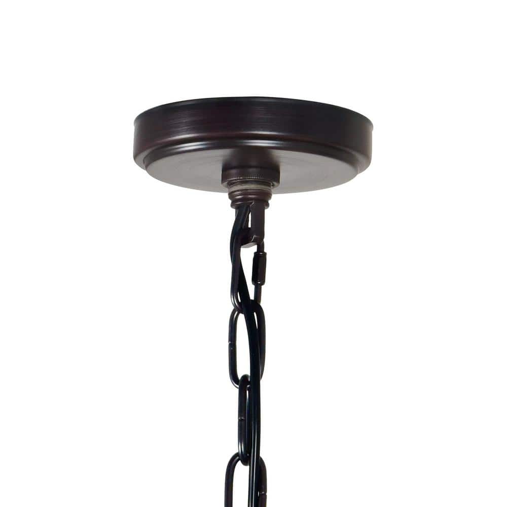 Desire Bronze Mini Drum Pendant with Clear Glass Shade