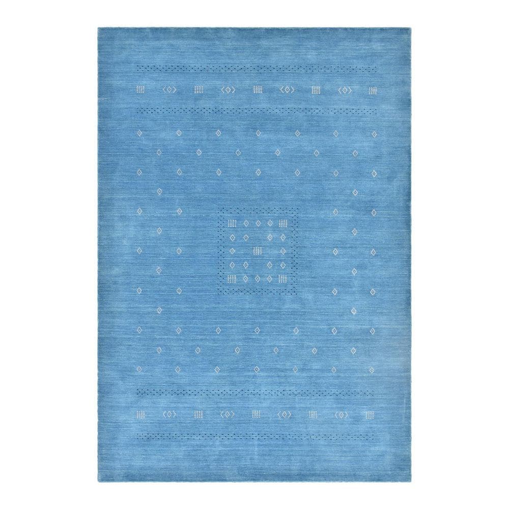 Sapphire Geometric Hand-Loomed Wool Area Rug 8' x 10'