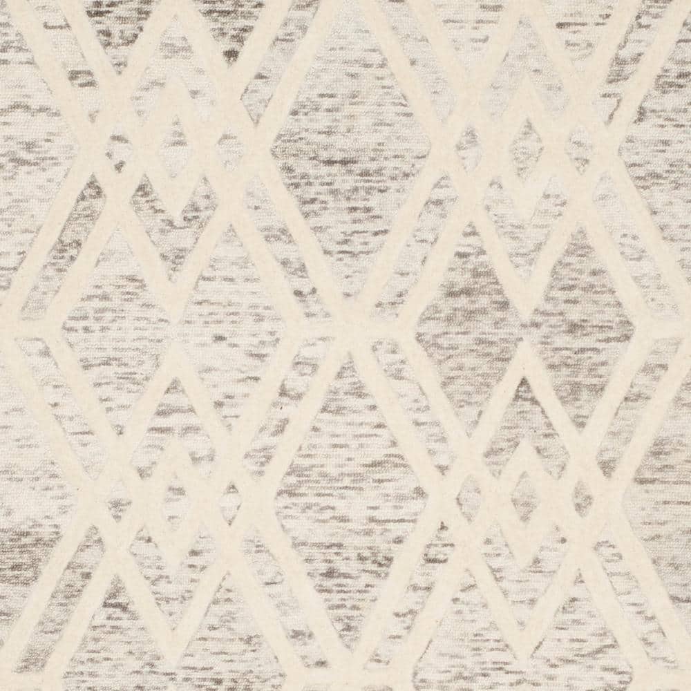 Handmade Elegance Light Brown & Ivory Wool 8' x 10' Area Rug