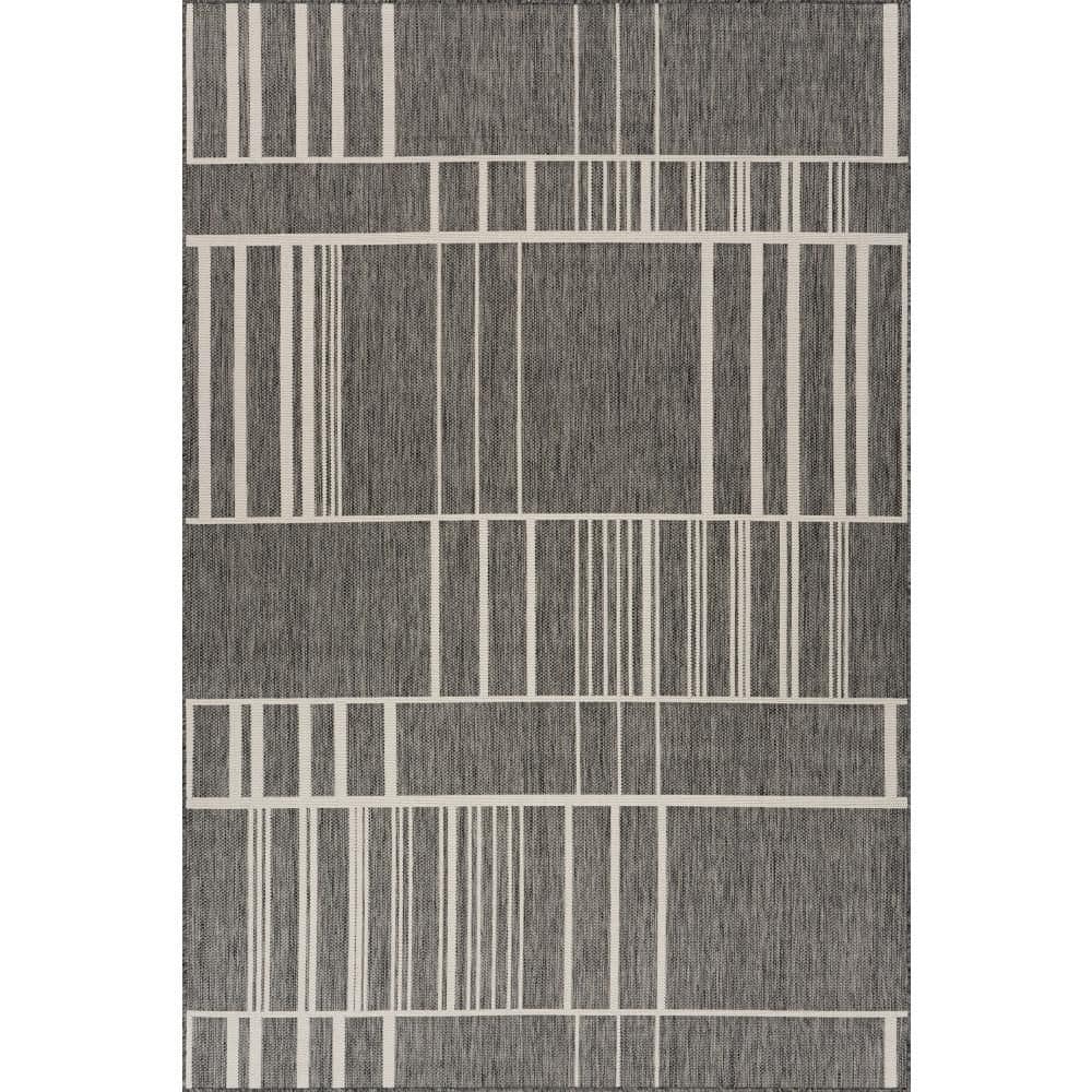 Nerelle Geometric Grey 8 ft. x 10 ft. Outdoor Area Rug price history on PriceWatchPro