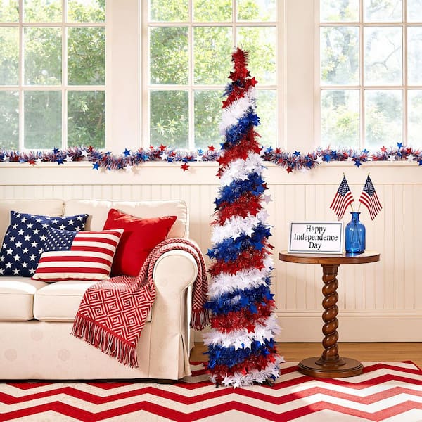 DR.Planzen 5 ft. Pop Up Artificial Christmas Cedar Tree with Star