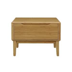 Currant 1-Drawers Caramelized Nightstand 17.7 in. H x 24 in. W x 18.05 in. L