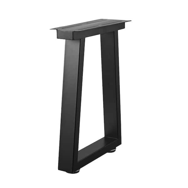Angel Sar 11.8 in. L x 16 in. H Black Metal Trapezoid-Shape Table