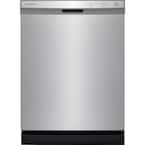 24 In. in. Front Control Built-In Tall Tub Dishwasher in Stainless Steel with 5-Cycles, 55 dBA