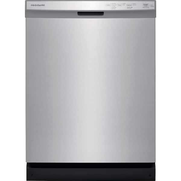 Frigidaire 24 In. in. Front Control Built-In Tall Tub Dishwasher in Stainless Steel with 5-Cycles, 55 dBA