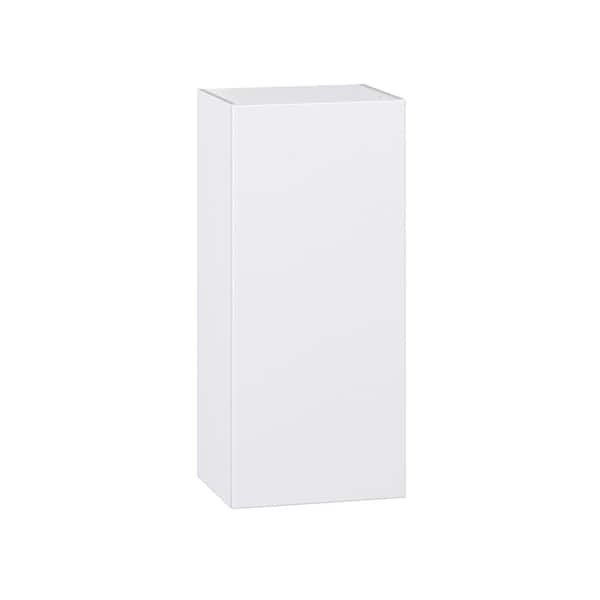 J COLLECTION Fairhope Bright White Slab Assembled Wall Kitchen Cabinet (18 in. W x 40 in. H x 14 in. D)