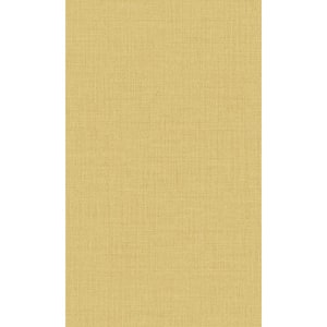 Yellow Plain Textured 57 sq. ft. Non-Woven Textured Non-pasted Double Roll Wallpaper