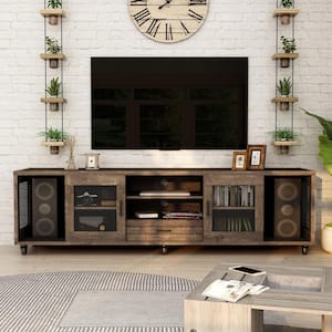 Coopern 71 in. Reclaimed Oak TV Stand Fits TVs Up to 80 in. with Storage