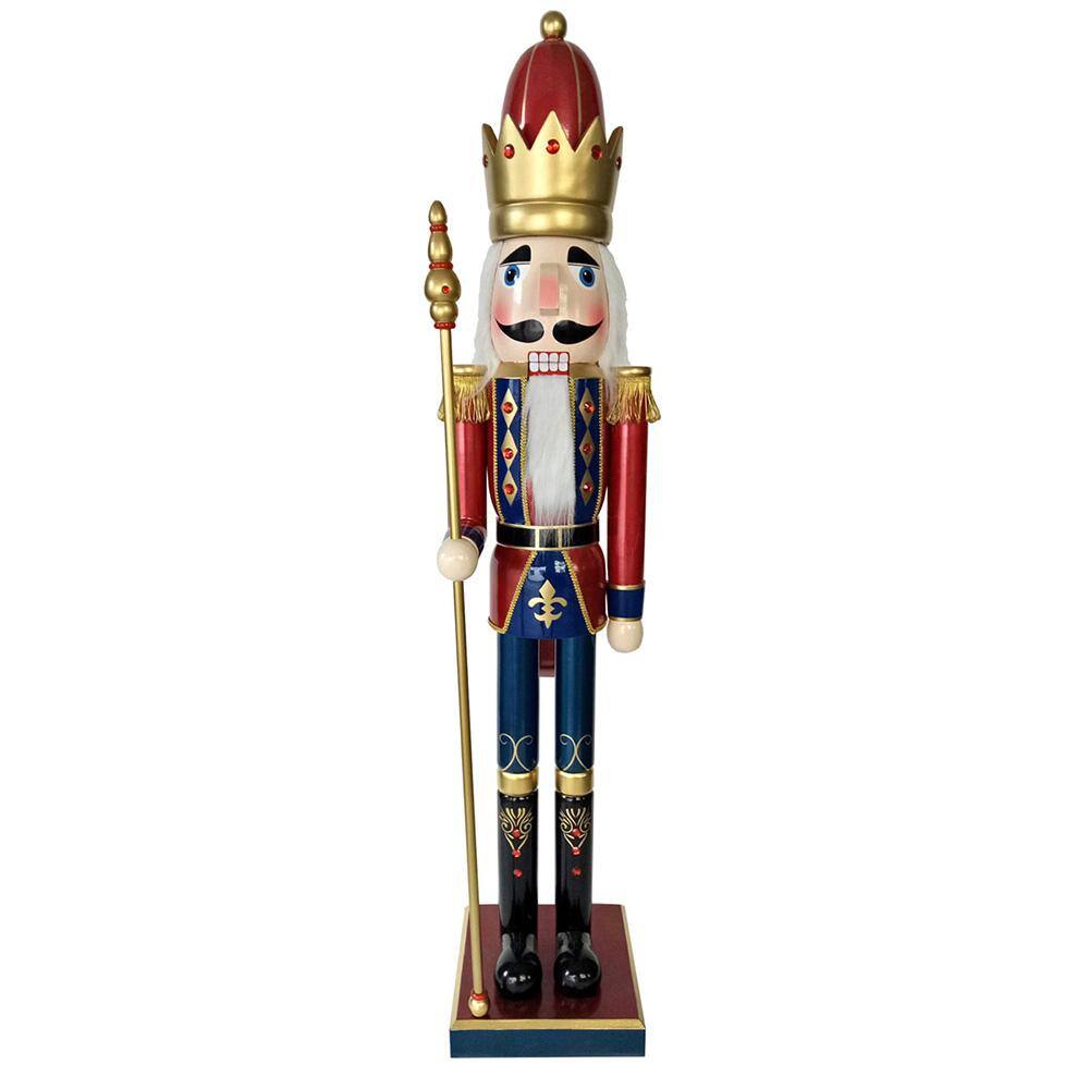 Santa's Workshop 60 in. Christmas Bejeweled King Nutcracker with Scepter  70147 - The Home Depot