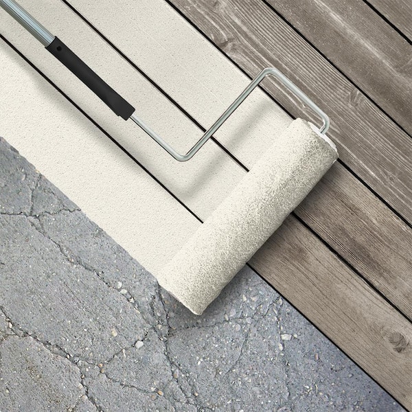 1 gal. #PWN-11 Calla Lily Textured Low-Lustre Enamel Interior/Exterior Porch and Patio Anti-Slip Floor Paint