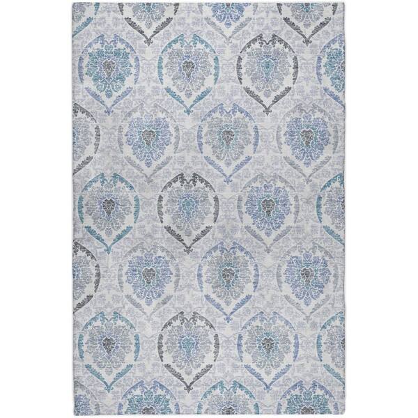 Dream Shag Premium Machine Washable Abstract ADS808 Blue 10 ft. x 14 ft. Area Rug
