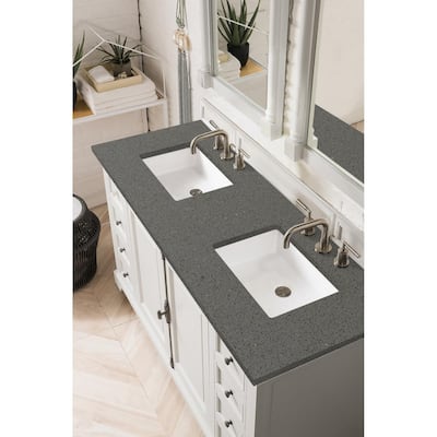 Toe Kick Quartz 60 Inch Vanities Bathroom With Tops The Home Depot - 60 Inch Bathroom Vanity Double Sink With Toe Kick