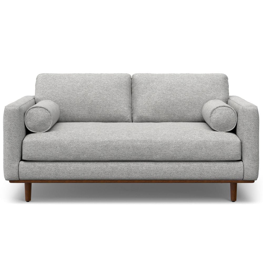 Simpli Home Morrison 72 inch in. Straight Arm Woven-Blend Fabric