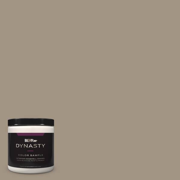 BEHR DYNASTY 8 oz. #BNC-24 Shadow Taupe Eggshell Enamel Stain-Blocking Interior Paint and Primer Sample