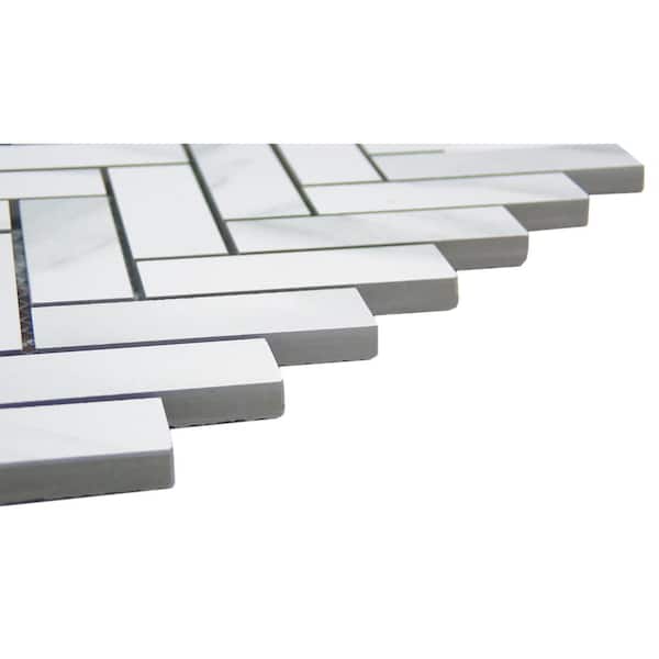 Nobleza Astorga 10 in. x 12 in. Herringbone Matte Porcelain Mosaic Floor and Wall Tile (0.843 sq. ft./Case, 1 pc)