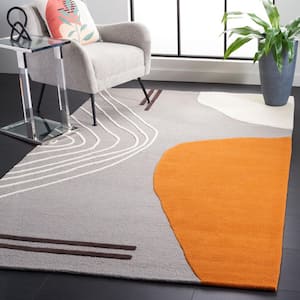 Rodeo Drive Gray/Rust 8 ft. x 10 ft. Abstract Area Rug