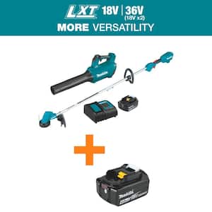 LXT 18V Li-Ion Brushless Cordless Combo Kit (2-Tool Leaf Blower/Trimmer) 4.0Ah with LXT 18V 4.0Ah Battery