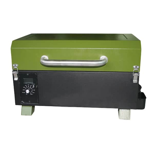 Buffalo Outdoor 808353 Portable Wood Pellet Electric Grill in Green - 3