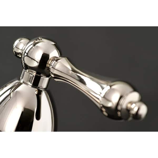 Victorian 8 in. Widespread Double Handle Bathroom Faucet in Polished Nickel