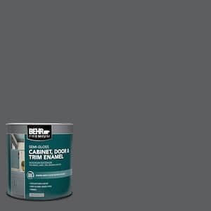 1 qt. #N500-6 Graphic Charcoal Semi-Gloss Enamel Interior/Exterior Cabinet, Door & Trim Paint