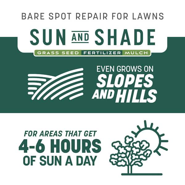 Smart Patch Sun and Shade North 5 lb. 100 sq. ft. Grass Seed Bare Spot Repair with Mulch and Fertilizer