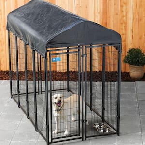 4 ft. x 8 ft. x 6 ft. Uptown Premium Steel Boxed Outdoor Dog Kennel Kit