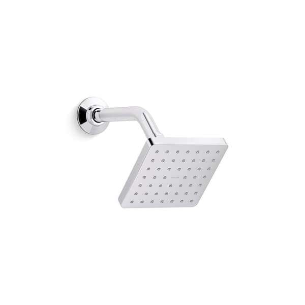 KOHLER Margaux 1-Spray Patterns 2.5 GPM 5.3125 in. Wall Mount Katalyst Fixed Shower Head in Vibrant Polished Nickel