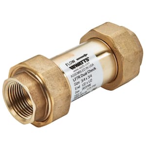 3/4 in. x 3/4 in. Lead Free Residential Dual Check Valve, Union Female NPT Inlet x Union Female NPT Outlet