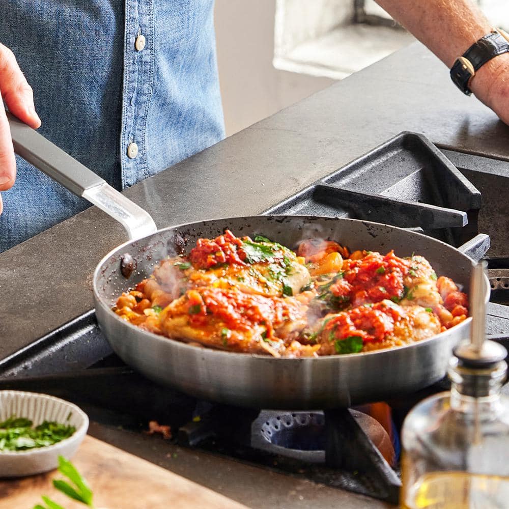 GreenPan 12" Stainless Steel Nonstick Frypan with Glass Lid