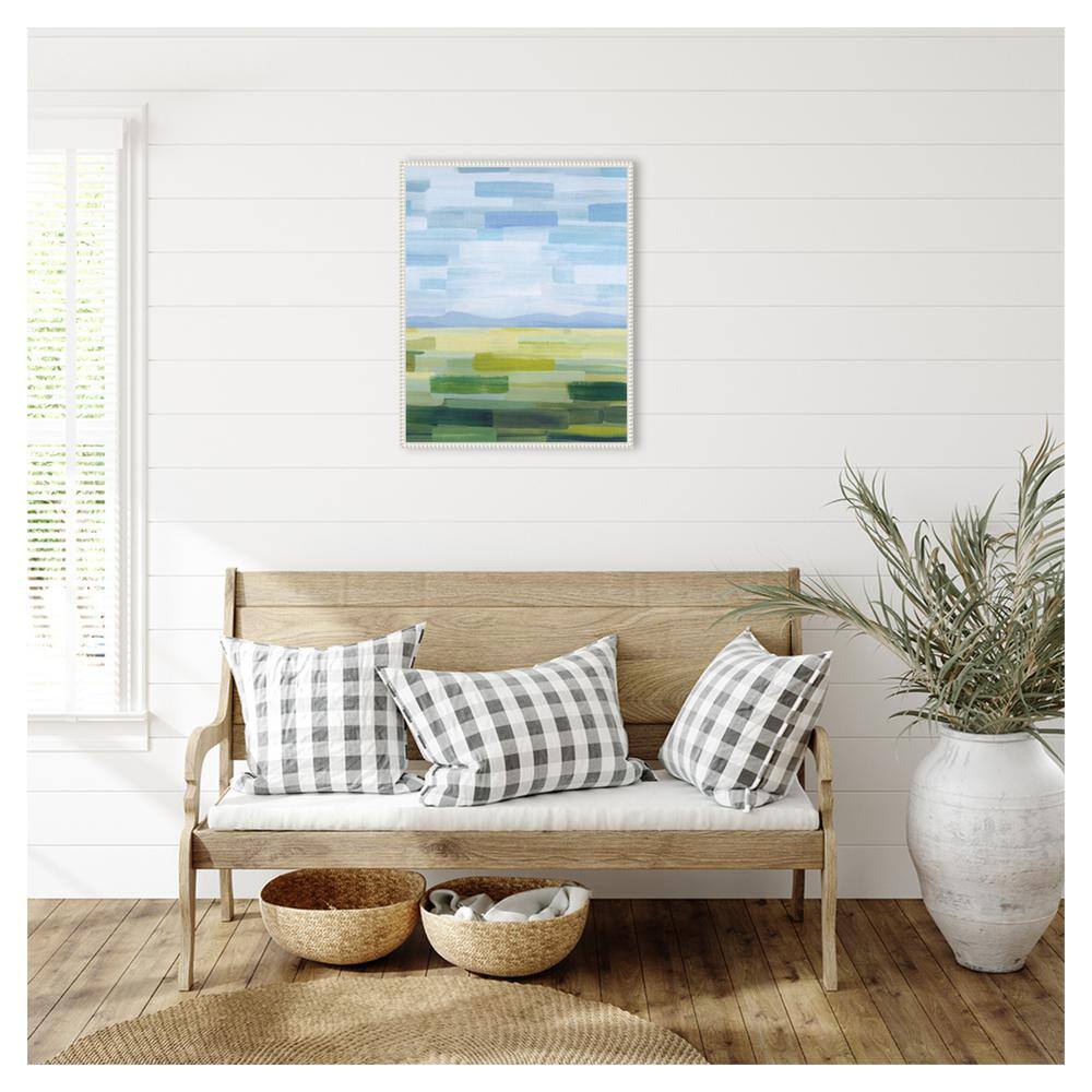 Grace Popp White Floater Frame Abstract Landscape Canvas Art