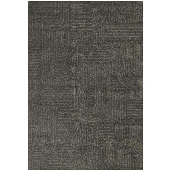 BALTA Broumas Dark Grey 8 ft. x 10 ft. Striped Area Rug