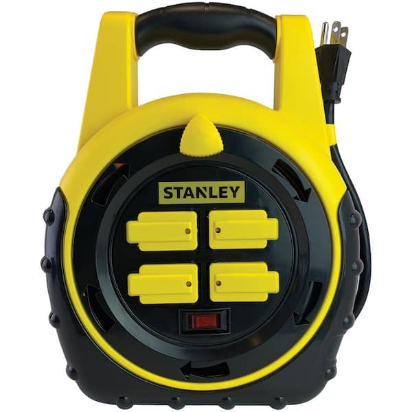 Stanley ShopMAX 4-Outlet Power Hub Cord Reel 33959 - The Home Depot