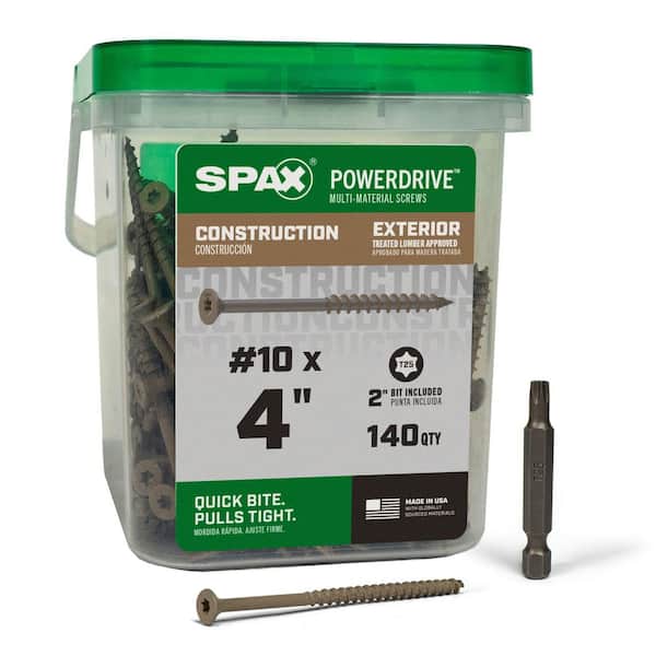 #8 x 2-1/2 in. Black Powertrim Exterior and Interior T10 T-Star Plus Trim Head Powertrim (100-Pieces)