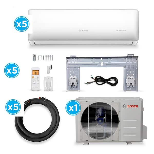 Bosch Gen 2 48,000 BTU 4 Ton 5-Zone Ductless Mini Split Air Conditioner with Heat Pump 230V