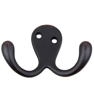 2 in. Oil Rubbed Bronze Octopus Double Hooks (10-Pack)