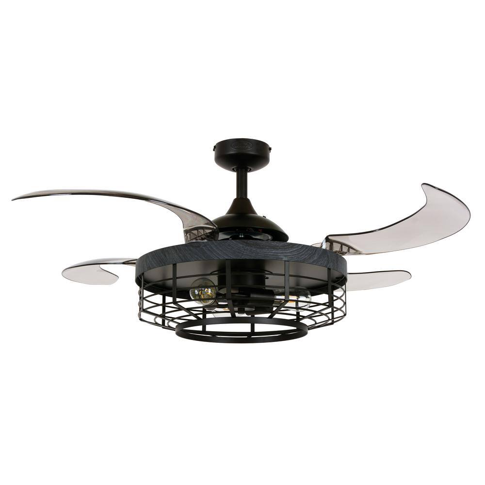 Fanaway Montclair 48 in. Black with Trim AC Ceiling Fan with Light and