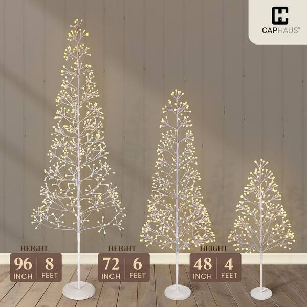 6 ft. Pre-Lit Acacia Flocked Tree with Clear Lights, Plug-In · National Tree Company