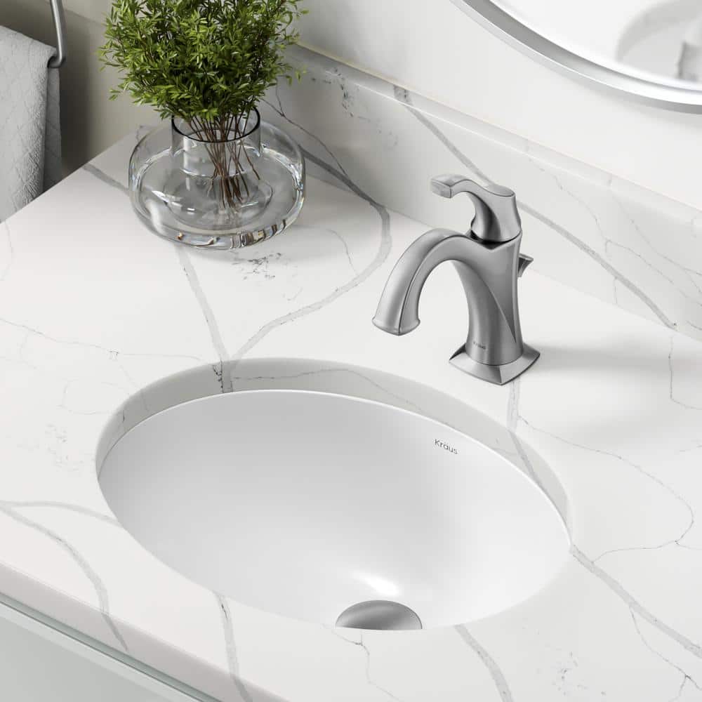 White Kraus Undermount Bathroom Sinks Kcu 273 64 1000 