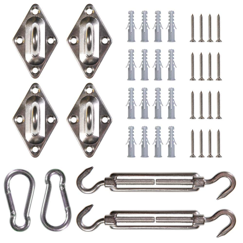 6' Stainless Steel Shade Sail Installation Hardware Kit